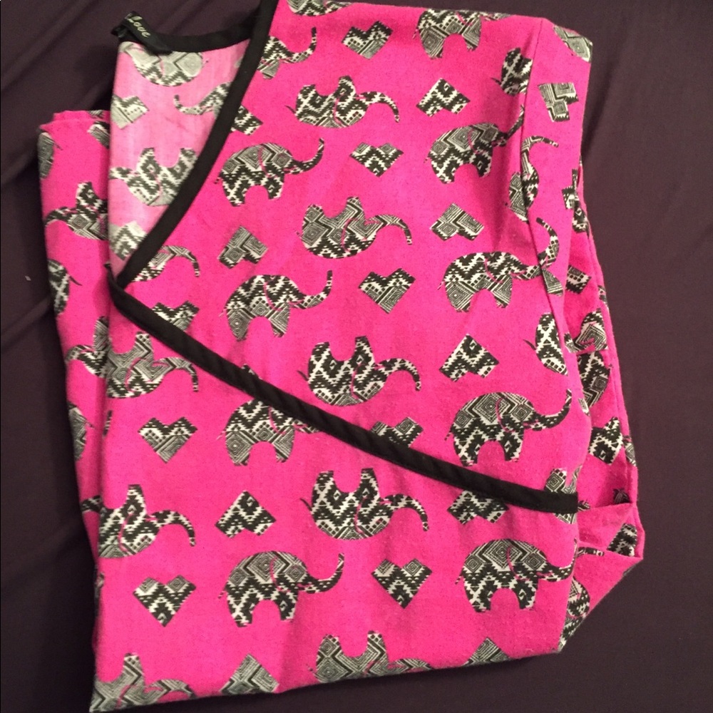 Adorable Pink Elephant Scrub Top